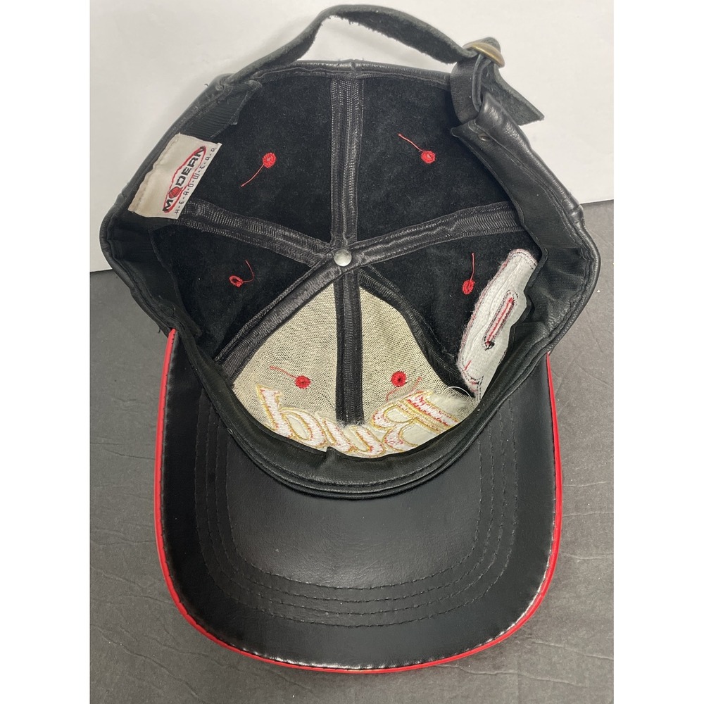 Vintage Leather Dale Earnhardt Jr #8 Bud King Of Beers Nascar Adjustable Hat Cap - Picture 5 of 7